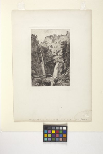Tivoli vízesése (tinta) alkotó: George Loring Brown