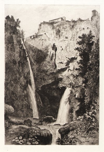 A Tivoli vízesés alkotó: George Loring Brown