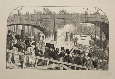 The Living Stream at London Bridge – Under the Bridge, 1863. alkotó: George Louis Palmella Busson Du Maurier