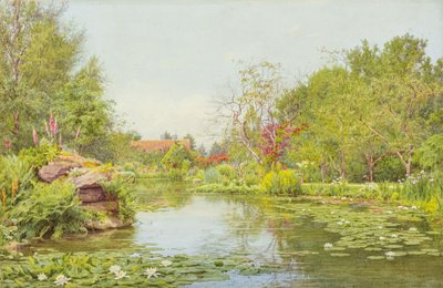 A liliomos tó (akvarell) alkotó: George Marks