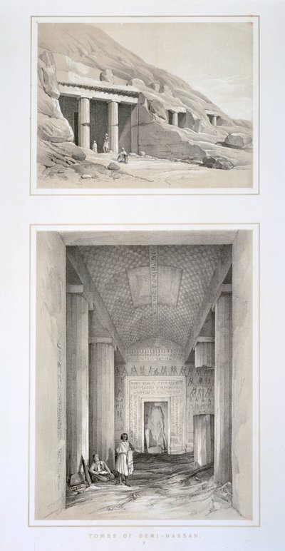 Beni-Hasszán sírjai, Egyiptom, 19. század alkotó: George Moore