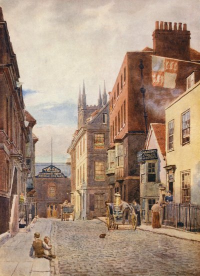 Church Street, dél felé (színes lithó) alkotó: George Moore Henton