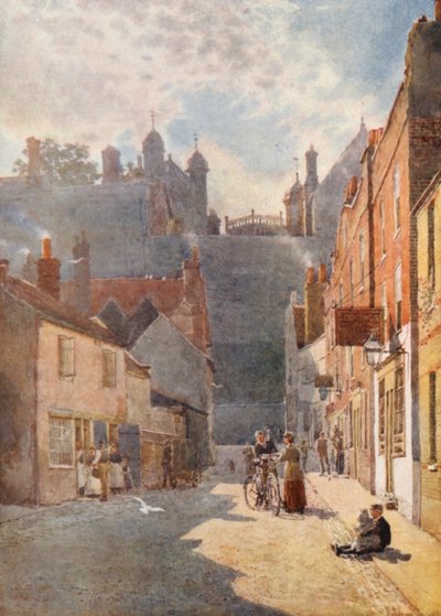 River Street (színes litográfia) alkotó: George Moore Henton