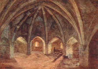 A kijárási tilalom tornyának kriptája (színes litográfia) alkotó: George Moore Henton