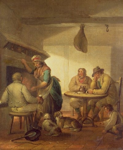 Country Folk By An Inn Fire, 1796 alkotó: George Morland