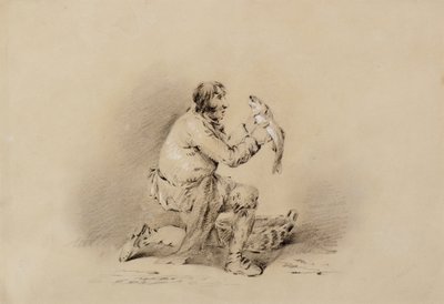 Halász, aki halat tart alkotó: George Morland