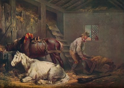 Lovak az istállóban, 1791 alkotó: George Morland