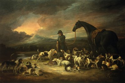 Vadász a falkájával (olaj, vászon) alkotó: George Morland