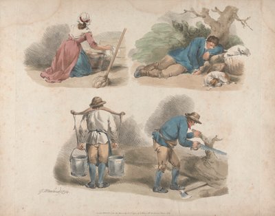 Ötből álló készlet: Tanulmányok a munkásokról alkotó: George Morland