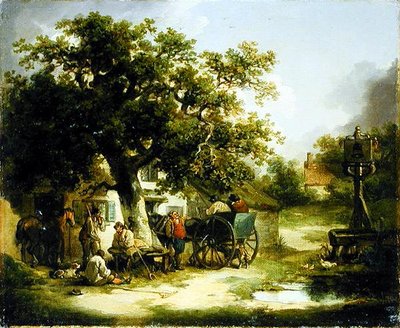 The Bell Inn, Kilburn (olaj, vászon) alkotó: George Morland