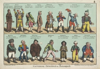 Nemzeti vélemények Bonaparte Napóleonról alkotó: George Moutard (after) Woodward