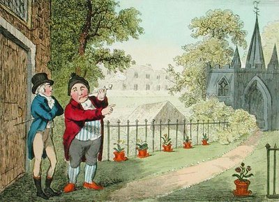 Kert bemutatása, Isaac Cruikshank (1756-kb. 1811) metszete, 1796-ban megjelent (akvatinta) alkotó: George Moutard (after) Woodward
