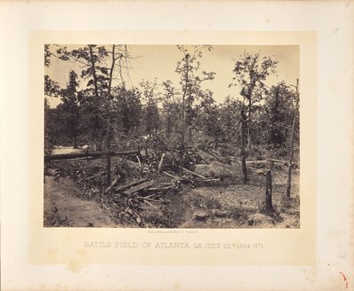 Az atlantai csatamező, Georgia, 1864. július 22., 1. sz. alkotó: George N. Barnard