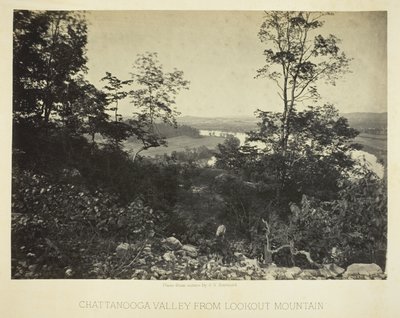 Chattanooga-völgy a Lookout-hegyről alkotó: George N. Barnard