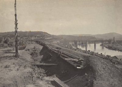 Az Etawah-híd védelme, 1860-as évek. alkotó: George N. Barnard