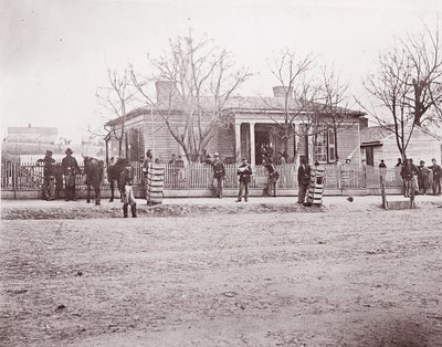 Sherman vagy Thomas tábornok főhadiszállása, Chattanooga, kb. 1864. alkotó: George N. Barnard