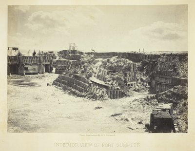 Fort Sumpter belső nézete alkotó: George N. Barnard