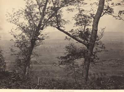 Orchard Knob a Mission Ridge-től alkotó: George N. Barnard