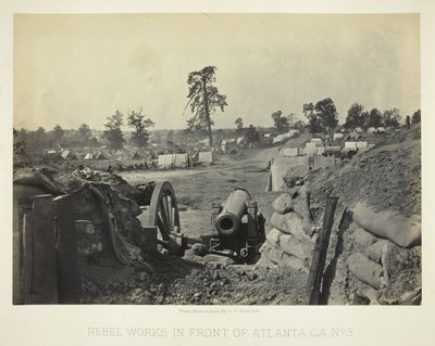 Rebel Works in Front of Atlanta, GA, No. 3, 1864. alkotó: George N. Barnard