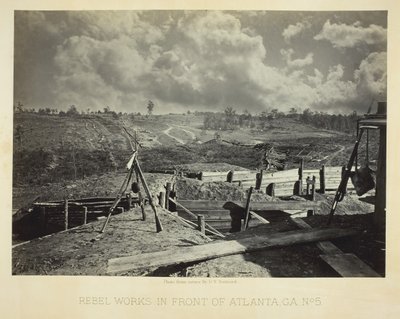 Rebel Works in Front of Atlanta, GA, No. 5, 1864. alkotó: George N. Barnard