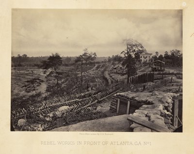 Lázadók erődítményei Atlanta előtt, Georgia, 1. sz. alkotó: George N. Barnard