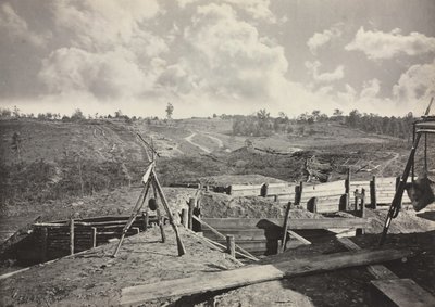 Rebel Works Atlanta előtt, Georgia, No. 5, 1865-1866. alkotó: George N. Barnard