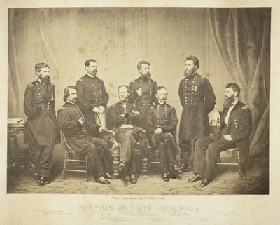 Sherman és tábornokai, 1865. alkotó: George N. Barnard