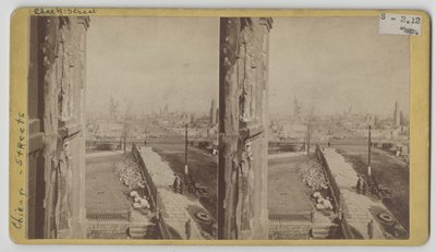 A Clark Street sztereográf képe az 1871-es chicagói tűzvész után alkotó: George N. Barnard