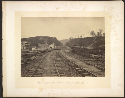 Az Allatoona-hágó észak felé nézve, Georgia alkotó: George N. Barnard