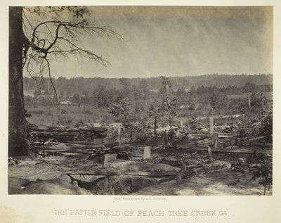 A Peach Tree Creek-i csatatér, Ga. alkotó: George N. Barnard