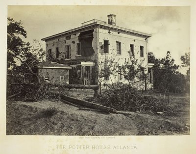 Az atlantai Potter-ház, 1864. alkotó: George N. Barnard