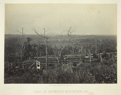 Kilátás a Kenesaw-hegyre, Ga., 1866. alkotó: George N. Barnard