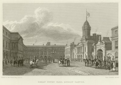 Great Court Yard a dublini kastélyban alkotó: George Petrie