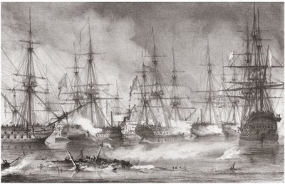 A navarinói tengeri csata 1827. október 20-án alkotó: George Philip Reinagle