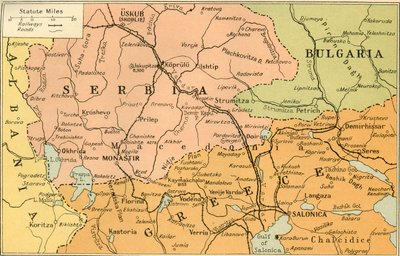 A Salonica Front térképe, 1919. alkotó: George Philip and Son Ltd