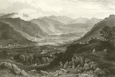 Rydal Water and Grassmere, a Rydal Parkból, Westmorlandból alkotó: George Pickering