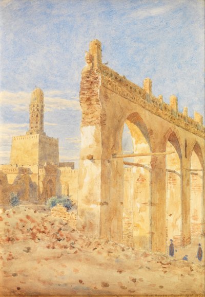 A Gama al-Hakim romjai, Kairó (akvarell) alkotó: George Price Boyce