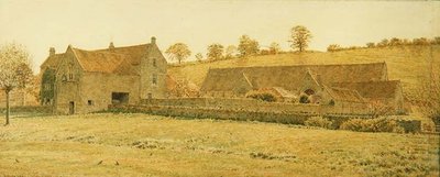 Az Old Tithe Barn és Farm House Bradford-on-Avon közelében alkotó: George Price Boyce