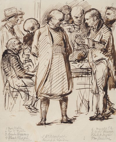 Összejövetel a Fulham-palotában alkotó: George Richmond