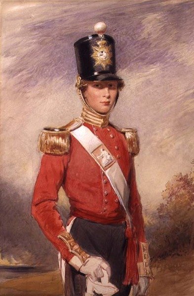 A norfolki 9. lábezred fiatal tisztje alkotó: George Richmond