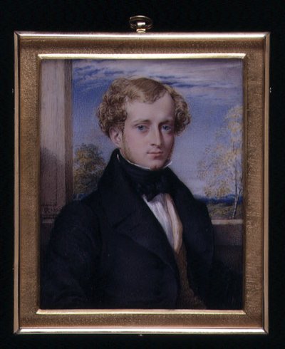 Miniatűr portré egy ismeretlen férfiról, valószínűleg Mr. Ashbyről alkotó: George Richmond
