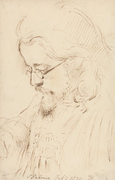 Samuel Palmer portréja, fej és vállak alkotó: George Richmond