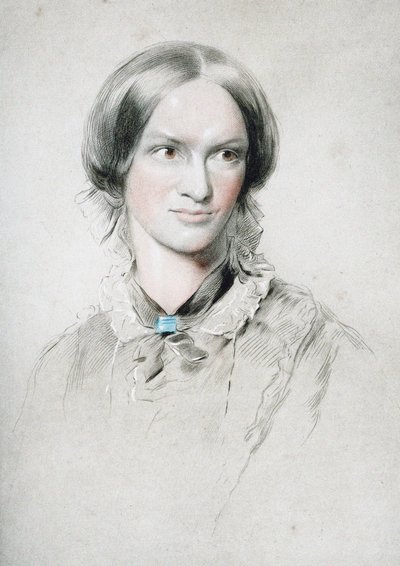 Charlotte Brontë írónő portréja 1816-1855, c. 1850. alkotó: George Richmond