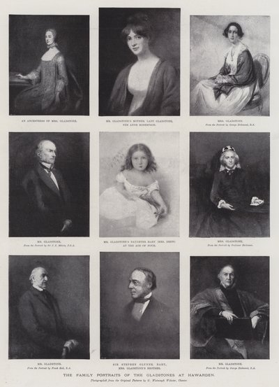 A Gladstone-k családi portréi Hawardenben alkotó: George Richmond