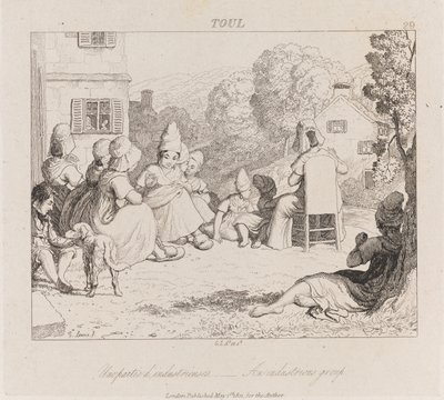 Industrious Group, Toul, 1821 körül (rézkarc) alkotó: George Robert Lewis