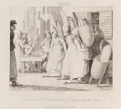 Pihenő nők, Párizs, 1821 körül (rézkarc) alkotó: George Robert Lewis