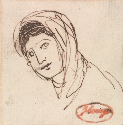 Egy női fej alkotó: George Romney