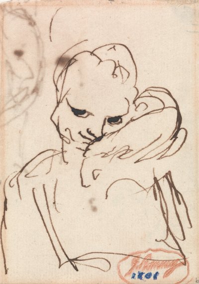 Egy lány egy nyúllal vagy házi kutyával a vállán alkotó: George Romney