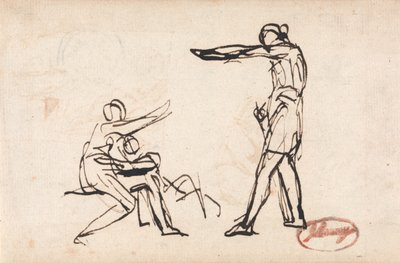 Egy harcos búcsút vesz családjától, valószínűleg Hektor távozása alkotó: George Romney