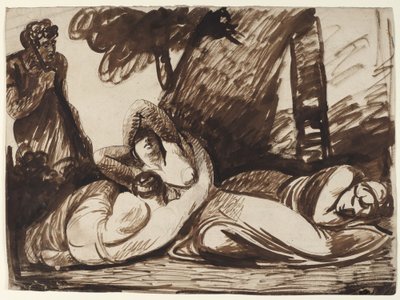 Cimon és Iphigenia: Jelenet Boccaccio Dekameronjából alkotó: George Romney